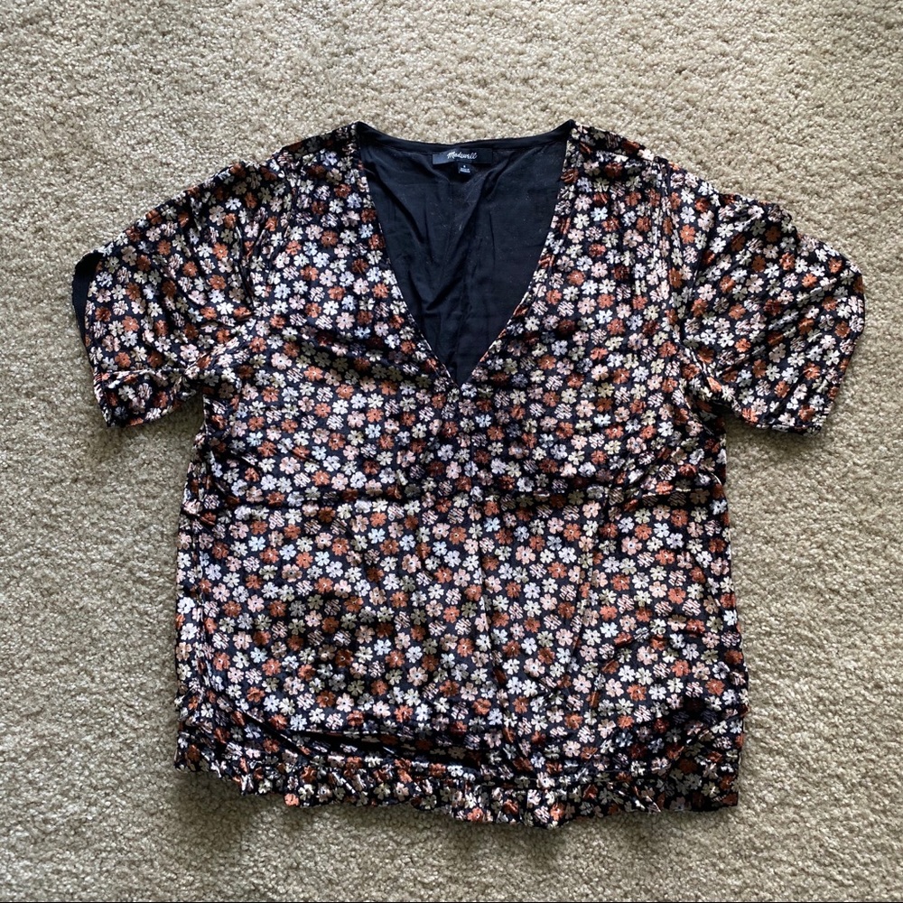 Madewell Daisy Velvet Top - Picture 1 of 5